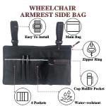 Wheelchair Side Bag with Cup Holder and Storage