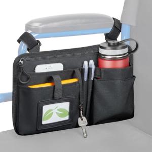 JOYTUTUS Wheelchair Side Bag with Cup Holder