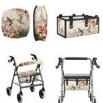 Hummingbird Floral Walker Seat Cushion and Tote