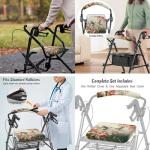 Hummingbird Floral Walker Seat Cushion and Tote