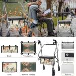 Hummingbird Floral Walker Seat Cushion and Tote