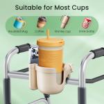 Cup Holder for Walker and Wheelchair with Phone Holder