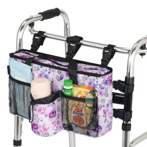 Folding Walker Accessories with Cup Holder and Organizer