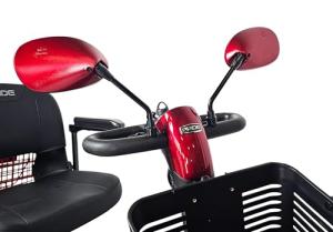 Red Rear View Mirror Pair for Pride Mobility Scooters