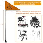 Orange Safety Flag for Scooters and Rollators