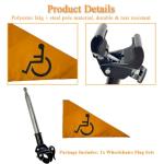 Orange Safety Flag for Scooters and Rollators