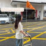 Orange Safety Flag for Scooters and Rollators