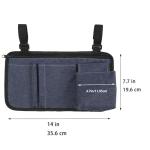 Wheelchair Side Bag with Cup Holder for Seniors