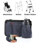 Wheelchair Side Bag with Cup Holder for Seniors
