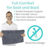 Vive Wheelchair Sheepskin Seat and Backrest Pad
