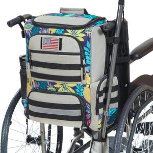 Insulated Wheelchair Backpack with Crutches Pockets