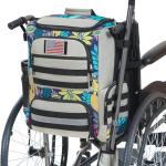 Insulated Wheelchair Backpack with Crutches Pockets