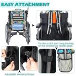 Insulated Wheelchair Backpack with Crutches Pockets