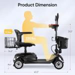 Foldable 4-Wheel Mobility Scooter for Seniors