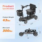 Lightweight 4-Wheel Mobility Scooter for Seniors