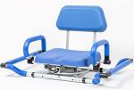 Blue Swivel Tub-Mounted Shower Chair with Padding