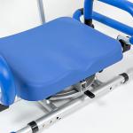 Blue Swivel Tub-Mounted Shower Chair with Padding