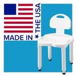 Carex Shower Chair for Seniors with Backrest