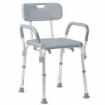 Medline Shower Chair with Backrest and Padded Arms