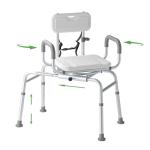 Loyoda Adjustable Sliding Shower Chair for Seniors