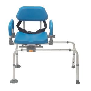Sliding Shower Chair with Swivel Seat for Seniors