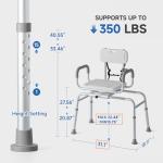 Loyoda Adjustable Sliding Shower Chair for Seniors