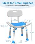 Heavy Duty Shower Chair for Seniors and Disabled