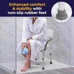 Drive Medical Adjustable Shower Chair with Back Support