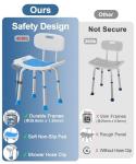 Heavy Duty Shower Chair for Seniors and Disabled