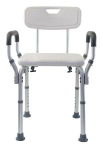 Height Adjustable Shower Chair with Back Support