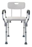 Height Adjustable Shower Chair with Back Support