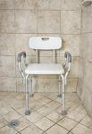 Height Adjustable Shower Chair with Back Support