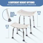 Adjustable Non-Slip Shower Chair for Seniors