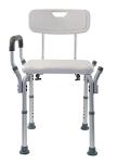 Height Adjustable Shower Chair with Back Support
