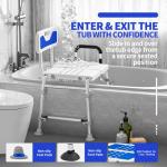 Adjustable Shower Bench for Easy Bath Transfers