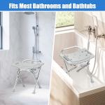 UGarden Folding Shower Chair for Seniors, 400lbs Capacity