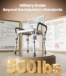 Heavy-Duty Shower Chair with Arms and Back