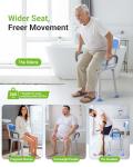 Adjustable Heavy Duty Padded Shower Chair for Seniors