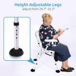 Extra Wide Foldable Shower Chair with Padded Back Support