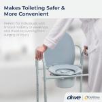 Portable Folding Bedside Commode Chair for Seniors