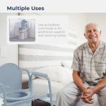 Portable Folding Bedside Commode Chair for Seniors
