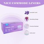 Lavender Scented Disposable Commode Liners, 100 Count