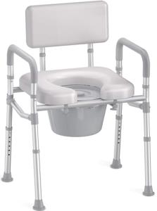 Portable Commode Toilet with Padded Seat for Seniors