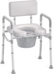 Portable Commode Toilet with Padded Seat for Seniors