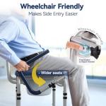 HolyHeal Bedside Commode with Padded Seat and Backrest