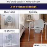 Drive Medical Folding Bedside Commode Chair, Portable