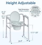 3-in-1 Bedside Commode Chair for Seniors
