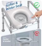 Portable Commode Toilet with Padded Seat for Seniors