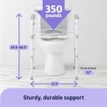 Sturdy 3-in-1 Steel Bedside Commode with Elongated Seat