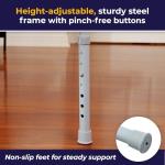 Drive Medical Folding Bedside Commode Chair, Portable